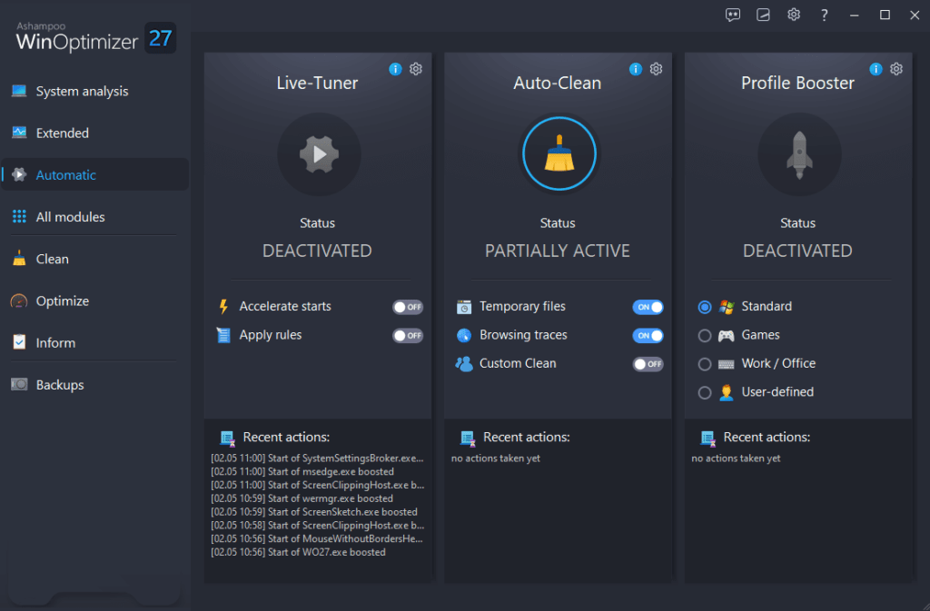 Ashampoo WinOptimizer 27.00.05 Crack & License Key 100 ٪ العمل 